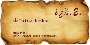 Énisz Endre névjegykártya