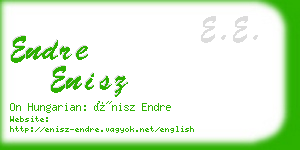 endre enisz business card